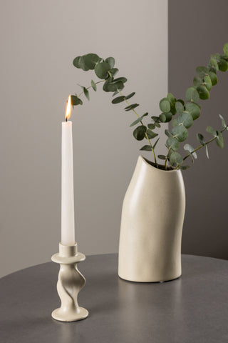 Venture Home Glory Ljusstake - Beige/Svarta Prickar - D2*B6*H12cm