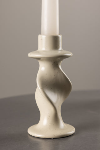 Venture Home Glory Ljusstake - Beige/Svarta Prickar - D2*B6*H12cm