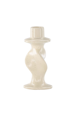 Venture Home Glory Ljusstake - Beige/Svarta Prickar - D2*B6*H12cm