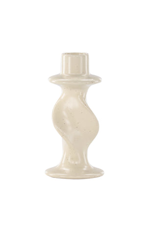 Venture Home Glory Ljusstake - Beige/Svarta Prickar - D2*B6*H12cm