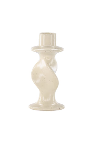 Venture Home Glory Ljusstake - Beige/Svarta Prickar - D2*B6*H12cm