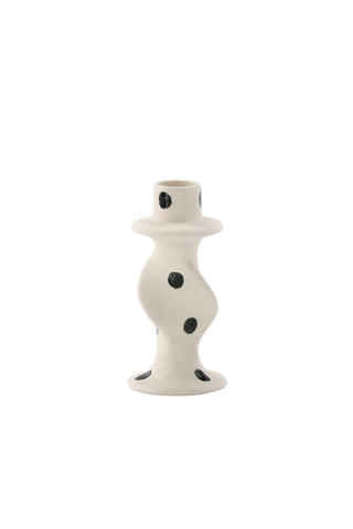 Venture Home Glory Ljusstake - Vita/Svarta Prickar - D2*B6*H12cm