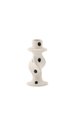 Venture Home Glory Ljusstake - Vita/Svarta Prickar - D2*B6*H12cm