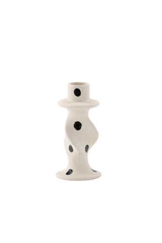 Venture Home Glory Ljusstake - Vita/Svarta Prickar - D2*B6*H12cm