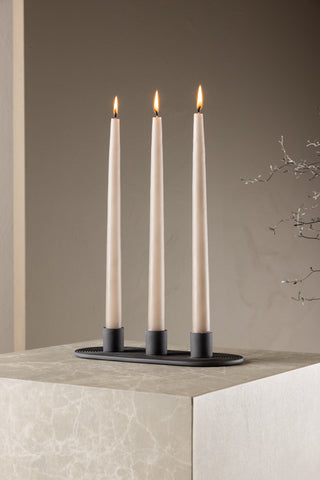 Venture Home Dian Ljusstake - Svart - B24*H4cm