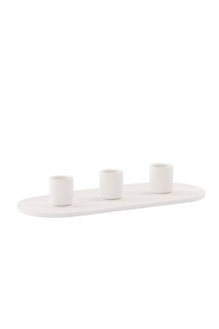 Venture Home Dian Ljusstake - Vit - B24*H4cm