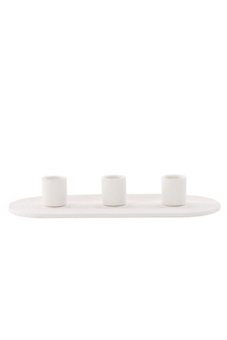 Venture Home Dian Ljusstake - Vit - B24*H4cm