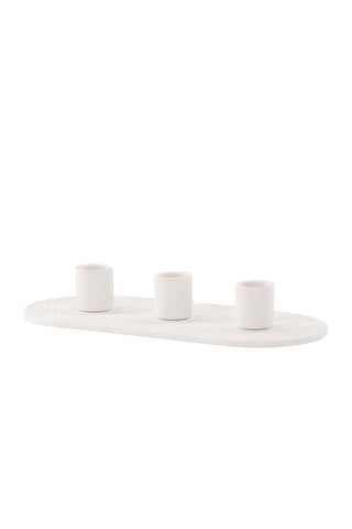 Venture Home Dian Ljusstake - Vit - B24*H4cm