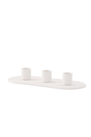 Venture Home Dian Ljusstake - Vit - B24*H4cm