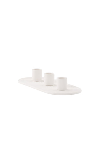 Venture Home Dian Ljusstake - Vit - B24*H4cm