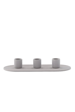 Venture Home Dian Ljusstake - Grå - B24*H4cm
