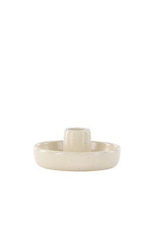 Venture Home Otis Ljusstake - Beige/Svarta Prickar - B11*H5cm