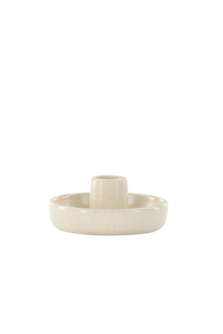 Venture Home Otis Ljusstake - Beige/Svarta Prickar - B11*H5cm