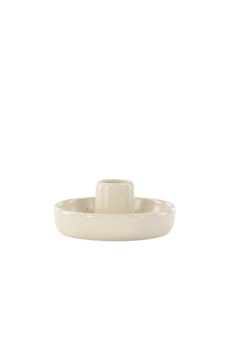 Venture Home Otis Ljusstake - Beige/Svarta Prickar - B11*H5cm
