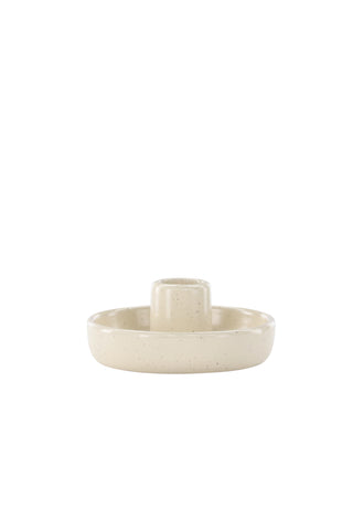 Venture Home Otis Ljusstake - Beige/Svarta Prickar - B11*H5cm