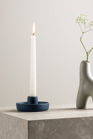 Venture Home Otis Ljusstake - Mörkblå - B11*H5cm