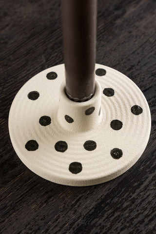 Venture Home Bette Ljusstake - Vita/Svarta Prickar - B12*H5cm