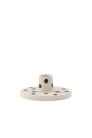Venture Home Bette Ljusstake - Vita/Svarta Prickar - B12*H5cm