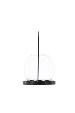 Venture Home Flora Lantern - Svart/Klart glas - H22*14cm