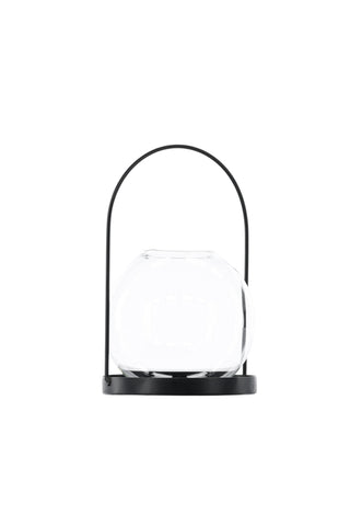 Venture Home Flora Lantern - Svart/Klart glas - H22*14cm