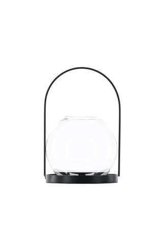 Venture Home Flora Lantern - Svart/Klart glas - H22*14cm