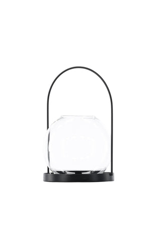 Venture Home Flora Lantern - Svart/Klart glas - H22*14cm