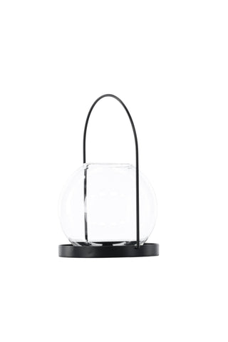 Venture Home Flora Lantern - Svart/Klart glas - H22*14cm