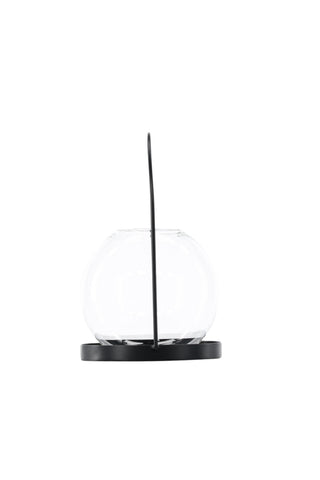 Venture Home Flora Lantern - Svart/Klart glas - H22*14cm