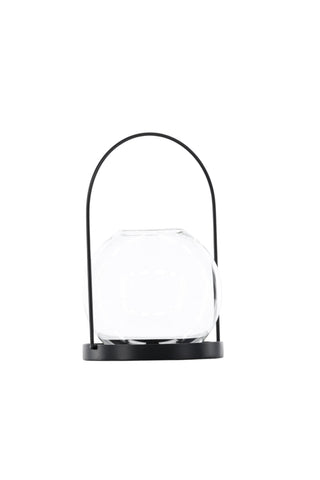Venture Home Flora Lantern - Svart/Klart glas - H22*14cm