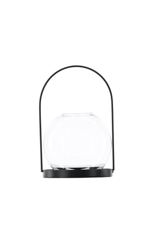 Venture Home Flora Lantern - Svart/Klart glas - H22*14cm