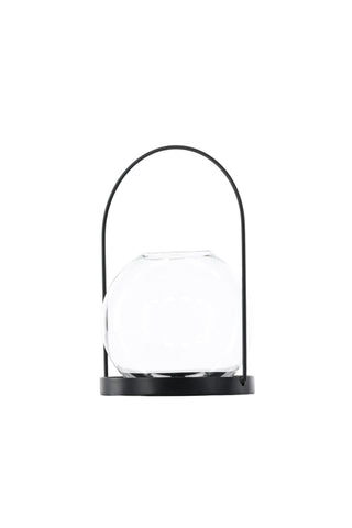 Venture Home Flora Lantern - Svart/Klart glas - H22*14cm