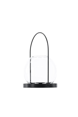 Venture Home Flora Lantern - Svart/Klart glas - H22*14cm