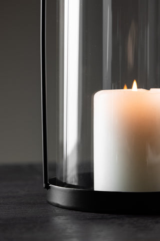 Venture Home Flora Lantern - Svart/Klart glas - H35*13cm