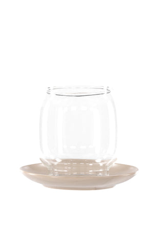 Venture Home Archy Lantern - Beige/Klart glas - 12*H10cm