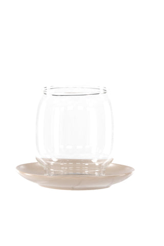 Venture Home Archy Lantern - Beige/Klart glas - 12*H10cm