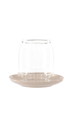 Venture Home Archy Lantern - Beige/Klart glas - 12*H10cm