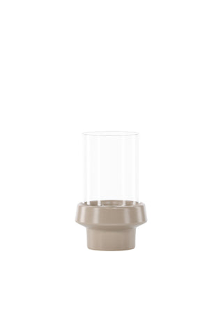 Venture Home Davida Lykta - Beige/Klart glas - 13*H20cm