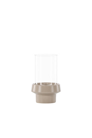 Venture Home Davida Lykta - Beige/Klart glas - 13*H20cm