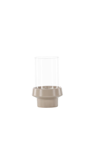Venture Home Davida Lykta - Beige/Klart glas - 13*H20cm