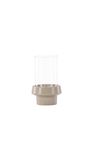 Venture Home Davida Lykta - Beige/Klart glas - 13*H20cm