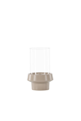 Venture Home Davida Lykta - Beige/Klart glas - 13*H20cm