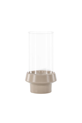 Venture Home Davida Lantern - Beige/ClearGlass - 15*H29cm