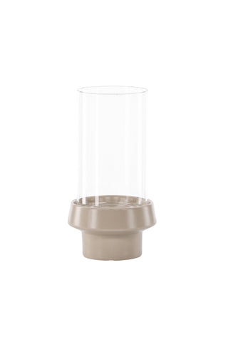Venture Home Davida Lantern - Beige/ClearGlass - 15*H29cm
