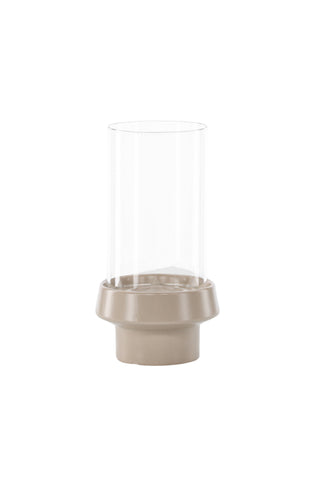 Venture Home Davida Lantern - Beige/ClearGlass - 15*H29cm