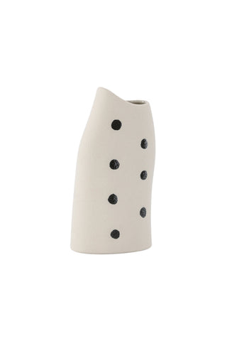 Venture Home Ernst Vas - Vita/Svarta Prickar - 12*9*23Hcm