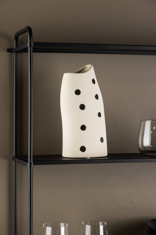 Venture Home Ernst Vas - Vita/Svarta Prickar - 12*9*23Hcm