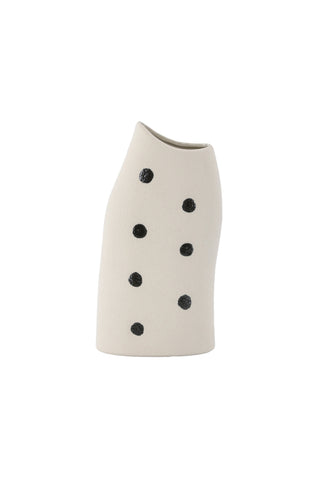 Venture Home Ernst Vas - Vita/Svarta Prickar - 12*9*23Hcm