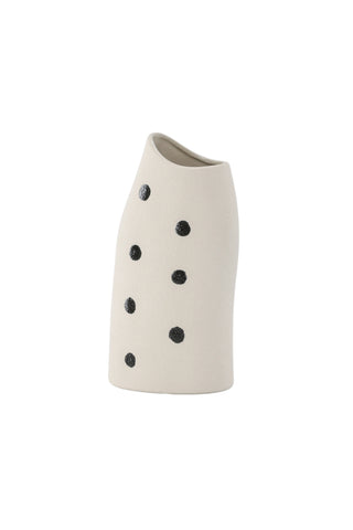 Venture Home Ernst Vas - Vita/Svarta Prickar - 12*9*23Hcm