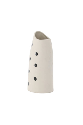 Venture Home Ernst Vas - Vita/Svarta Prickar - 12*9*23Hcm
