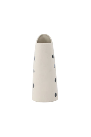 Venture Home Ernst Vas - Vita/Svarta Prickar - 12*9*23Hcm